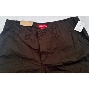 Merona Fit4 Brown Mid-Waist Cargo Capri Cropped Pants Size 4 NWT